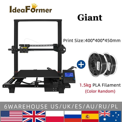 Ideaformer géant nouvelle imprimante 3D grande taille FDM TMC2208 pilote imprimante métal complet 400*400*450mm imprimante 3D Kit de bricolage auto-assembler ► Photo 1/6