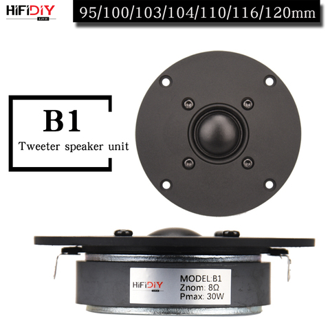 HIFIDIY LIVE – haut-parleur Tweeter 4 à 4.5 pouces, unité avec membrane en soie noire, 4/8ohm, 30W, aigus, B1-95/100/103/104/108/110mm ► Photo 1/6