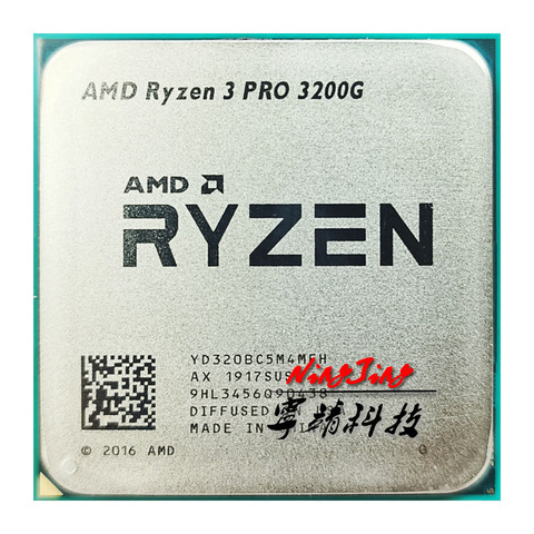 AMD Ryzen 3 PRO – processeur R3 PRO 3200G, 3200 GHz, Quad-Core, Quad-Thread, 65W, L3 4 mo, Socket AM4 ► Photo 1/1