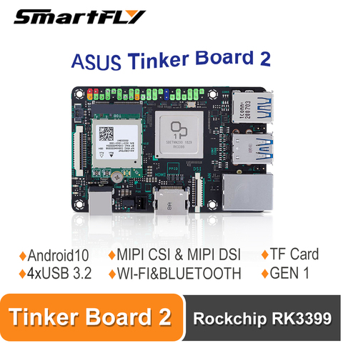 ASUS – carte mère Tinker Board 2, Rockchip RK3399, pour ordinateur, compatible Android 10, Ubuntu, Tinkerboard2, Tinker2 ► Photo 1/5