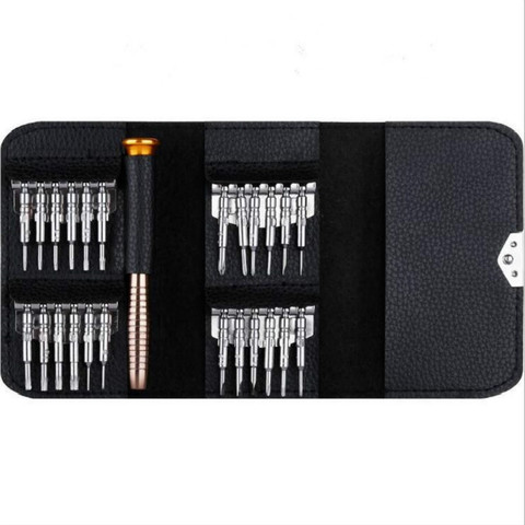 Tournevis pour téléphones, tablette et PC, jeu de tournevis Torx multifonctionnel d'ouverture jeu d'outils de réparation pour téléphones, tablette et PC 25 en 1 ► Photo 1/5