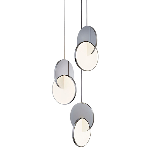 Lampe suspendue en fer avec anneau de forme géométrique, design moderne, design pendentif Led, luminaire décoratif d'intérieur, idéal pour une salle à manger ou une chambre à coucher ► Photo 1/6