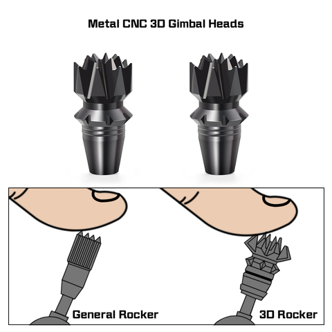 Transmetteur Radio métallique 3D CNC en alliage d'aluminium, extrémités de bâton de transmission 3M Jumper T16 / T12 / T8SG / T18 série Drone RC 1 paire ► Photo 1/6