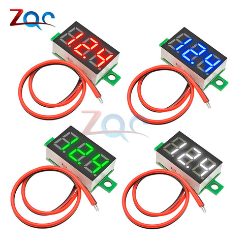 0.36 pouces DC 4.7-32V 2 fils Mini affichage numérique voltmètre Mini LED panneau numérique Volt voltmètre Instrument voiture 12V 24V ► Photo 1/6