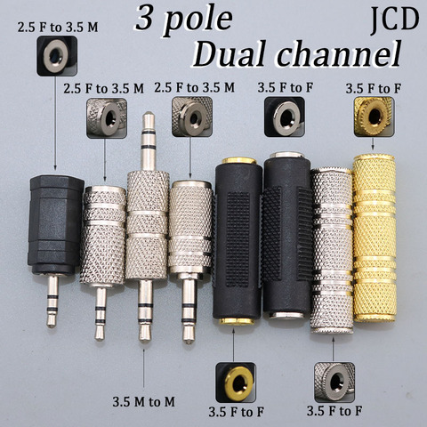 Adaptateur Audio Jack 3.5mm à 2.5mm, 1-10 pièces, connecteur de prise femelle 2.5mm mâle à 3.5mm pour câble de haut-parleur Aux, prise casque 3.5 ► Photo 1/6