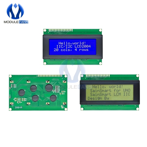 Écran LCD rétro-éclairé, bleu, jaune, vert, 20x4, 20x4, 2004 V/5V, Module d'affichage, panneau avec caractères, LCD2004, 3.3 ► Photo 1/6