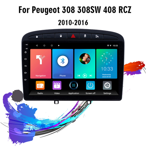 Easteregs 9 pouces Android voiture lecteur multimédia pour Peugeot 308 308SW 408 RCZ 2010-2016 stéréo GPS navigation ► Photo 1/6