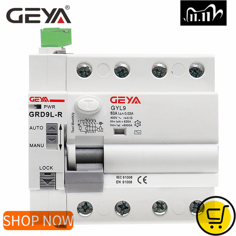 GEYA-disjoncteur de courant résiduel (GRD9L), relocalisateur automatique intelligent, RS385, télécommande, 4P 40a 63a, RCD RCCB ELCB ► Photo 1/6