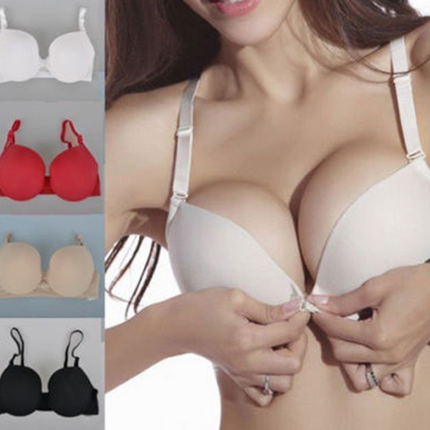 Soutien-gorge Push Up sans couture à armatures avec fermeture à boutons avant, Lingerie Sexy, grande taille, 2022 ► Photo 1/6