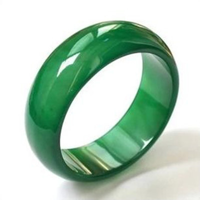 Anneaux en jade pour femmes et hommes, anneau en jade vert naturel, blanc, rouge, bijou de calcédoine, 100% ► Photo 1/6