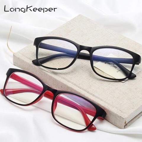 LongKeeper-lunettes carrées transparentes pour hommes et femmes, cadres optiques transparents ► Photo 1/6