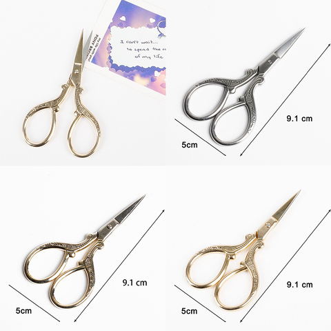 Ciseaux Vintage en acier inoxydable, coupe-tissu de couture, broderie, tailleurs, fil, outils pour coudre des ciseaux ► Photo 1/6