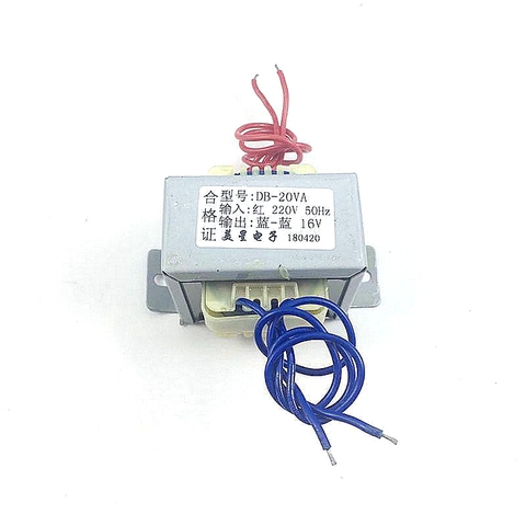 Transformateur de courant de type EI 20W, 220V à AC16V, courant 1,2a, 16V AC, monophasé, EI57 ► Photo 1/6
