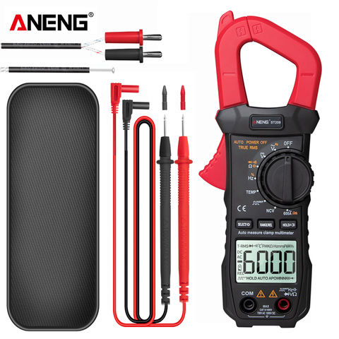 ANENG ST209 multimeter multimetre digital professionel pince amperemetrique tester multimètre numérique pince mètre 6000 compte vrai RMS Amp DC/AC courant pince testeur mètres voltmètre 400v gamme automatique ► Photo 1/6