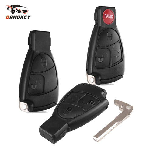 Dandkey-coque de remplacement de clé télécommande à 2/3/4 boutons, coque de rechange pour voiture, pour Mercedes Benz C B classe E W203, W211, W204, YU BN, CLS, CLK ► Photo 1/6