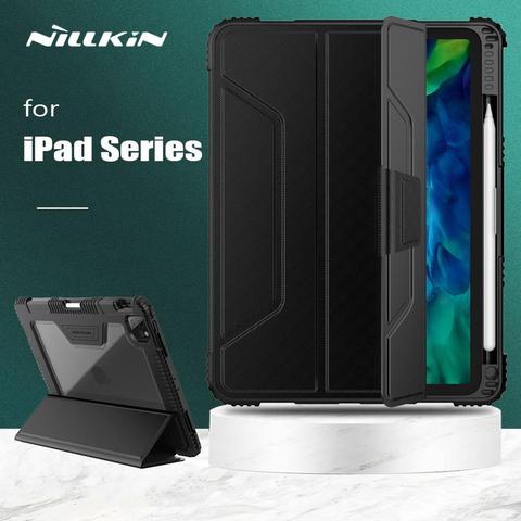 NILLKIN-coque antichoc arrière en cuir à rabat, pour Apple iPad 10.2 Pro, 12.9 11, 2022, 10.5 Pro, 11 Air 2022 Mini, 2022, 4, 9.7, 2022 ► Photo 1/6