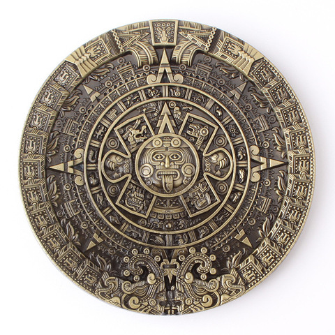 Aztec-calendrier solaire, boucle de ceinture, motif de civilisation ancienne maya ► Photo 1/6