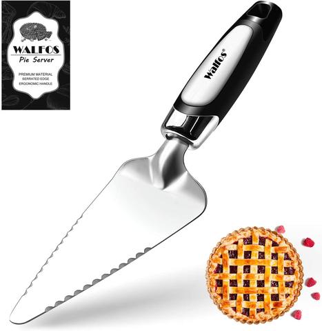 WALFOS-spatule coupe-lame pour serveur à gâteaux en acier inoxydable, bord rainuré, ustensile à pâtisserie, Pizza, cuisine ► Photo 1/6