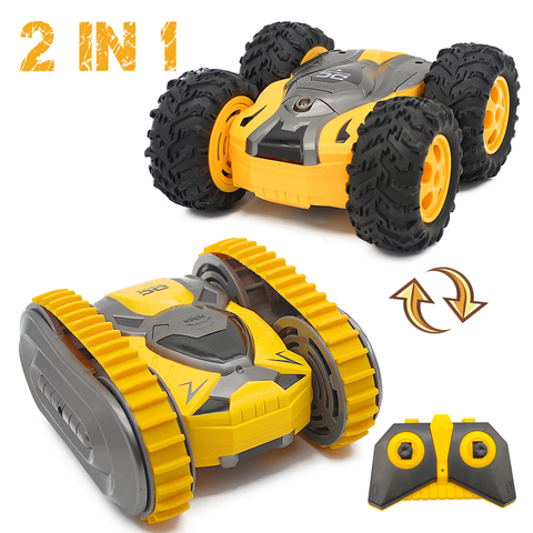 RC voiture Mini cascadeur deux côtés dérive Buggy voiture 2.4G chenille rouleau Radio télécommande voiture 360 Rotation Tumbling véhicule garçon jouet cadeau ► Photo 1/6