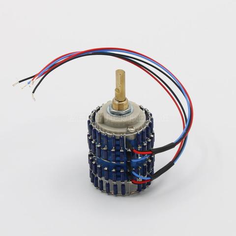 Upscale HiFi 24-Steps Dual-channel DALE Full brown L-type Volume Potentiometer Audio Amplifier Volume Control Potentiometer ► Photo 1/6