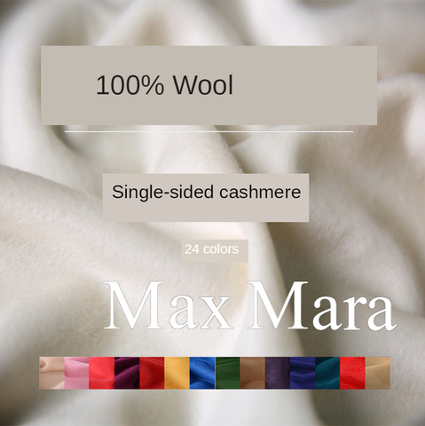 550gsm laine lisse simple face 100% laine automne et hiver manteau tissu 150cm de large largeur doux main sentiment 24 couleurs en gros ► Photo 1/6