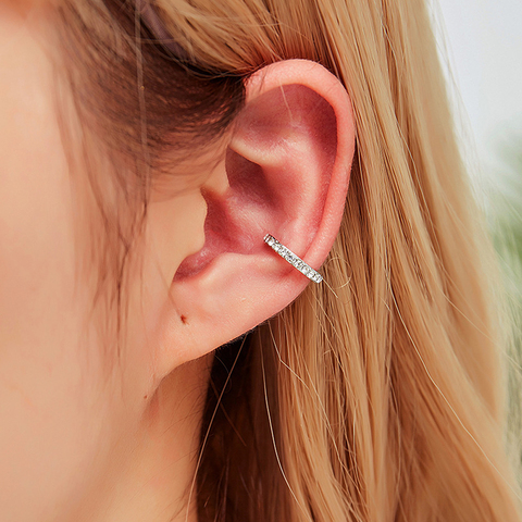 FSUNION 2022 nouvelle mode pince sur boucles d'oreilles cristal oreille manchette Non percé boucles d'oreilles nez anneau pour femmes boucles d'oreilles Punk Rock Earcuff ► Photo 1/6