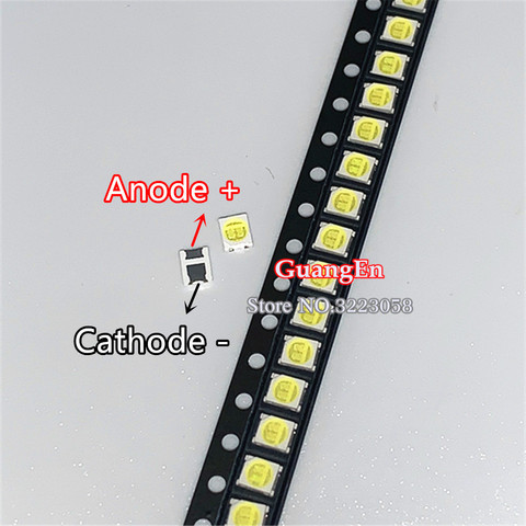 1000 pièces d'origine pour JUFEI 2835 1W 6V 96LM 2 puces LCD TV rétro-éclairage LED bande lumières avec la baie est 1210 3528 perles de LED SMD ► Photo 1/3