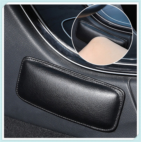 Coussin de genou de voiture en cuir, coussin d'intérieur élastique pour Hyundai Verna Santa Fe IX45 Sonata Tucson Accent Azera Elantra Solaris ► Photo 1/6