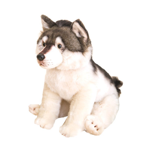 Mignon Simulation loup jouets en peluche loup chien enfants poupées réaliste en peluche animal de compagnie doux Anime décor Collection jouets pour enfants enfants ► Photo 1/6