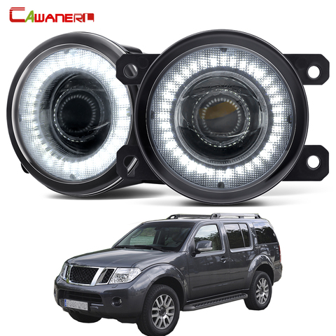 Feu antibrouillard avant pour Nissan Pathfinder R51 2005 – 2012, 2 pièces, assemblage de feux de jour, œil d'ange DRL 30W H11 12V ► Photo 1/6