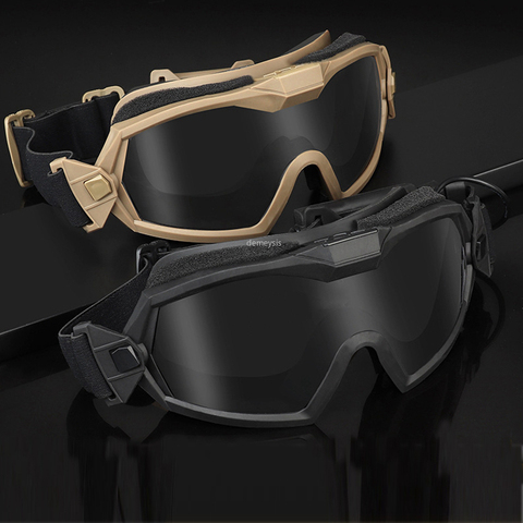 Lunettes d'armée tactique avec ventilateur Airsoft Paintball lunettes Cs Wargame lunettes de tir pour lunettes de soleil de Sport en plein air ► Photo 1/6