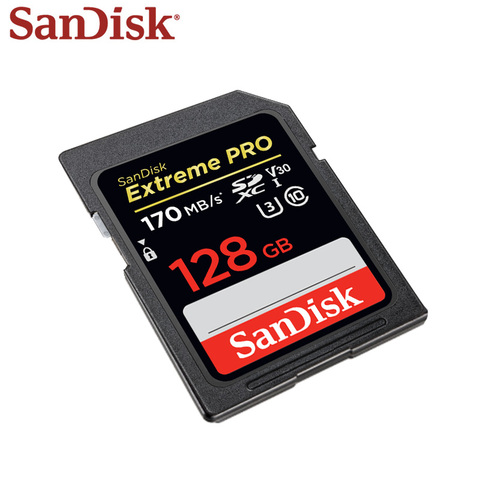 SanDisk-carte SD Extreme Pro, 32 go/64 go/128 go/170 go, classe 10, UHS-I mo/s, 95 mo/s, V30, U3, compatible caméra numérique 4K ► Photo 1/4