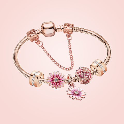 Seialoy nouveau jardin rose Daisy Bracelets à breloques pour les femmes mode Original Daisy fleur Bracelet perlé et Bracelet bijoux cadeau ► Photo 1/6
