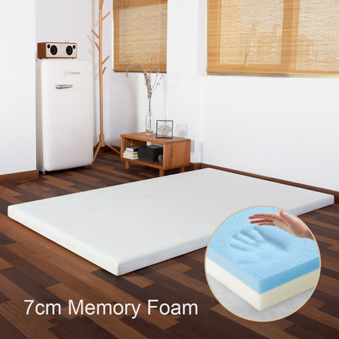 Newentor surmatelas en mousse à mémoire de forme 7cm 2-en-1 Gel mousse Topper pour lit épaissir Tatami lavable tapis King Queen Twin pleine taille ► Photo 1/6