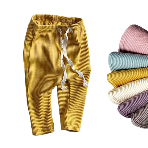 Leggings solides pour bébés garçons filles | Pantalons en Pp côtelé, pantalons pour petits garçons et petits garçons, sarouel décontractés, pantalons pour enfants ► Photo 1/6