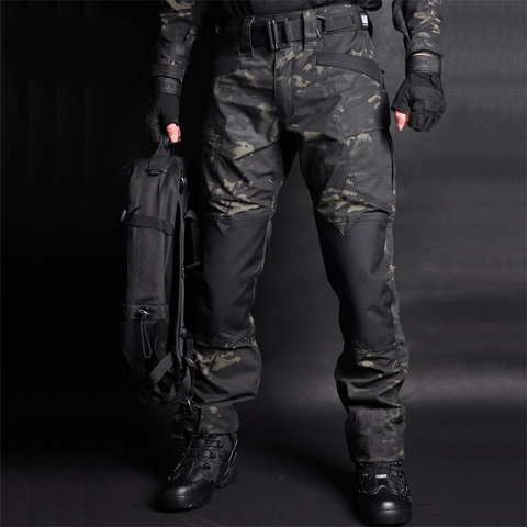 Marque pantalon tactique Camouflage militaire décontracté Combat Cargo pantalon hydrofuge Ripstop hommes pantalon ► Photo 1/6