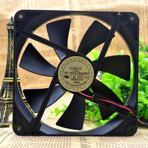 D14BH-12 140mm refroidisseur ventilateur de refroidissement 140X140X25mm 4 fils PWM 2500 tr/min 0.35A pour Yate Loon muet ordinateur chaasis cpu ventilateur de refroidissement ► Photo 1/3