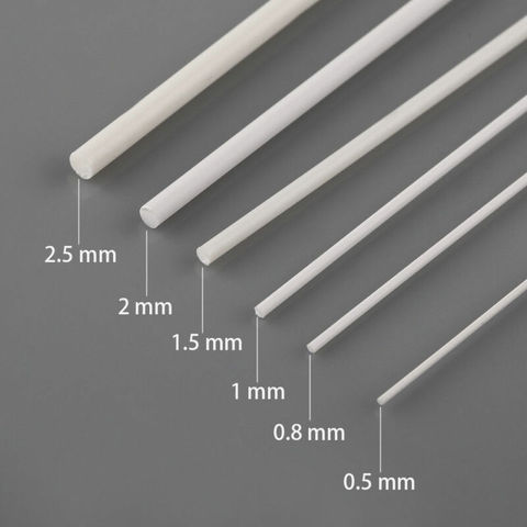 Bâton rond en plastique ABS 30 pièces (0.5/0.8/1/1/2/2/mm), outil de construction, modèle de table à sable pour la maison bricolage-même ► Photo 1/5