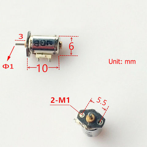 Micro moteur pas à pas 2 phases, 4 fils, petit diamètre de 10mm, petit moteur pas à pas, bricolage, appareil photo numérique ► Photo 1/3