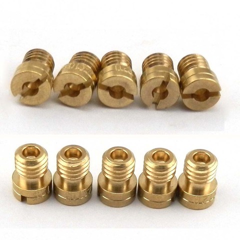 Lot de 10 pièces M5 Jet principal 5mm pour Keihin OKO KOSO PWK carburateur 125cc 150cc CVK PZ27 PZ30 152QMI 157QMJ injecteur Scooter pièces ► Photo 1/5