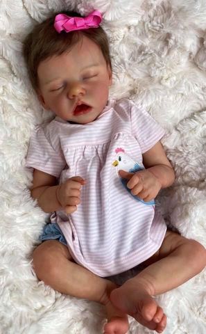 NPK – poupée de nouveau-né de 45CM pour bébé fille, avec peinture à la main détaillée, poupée d'art à collectionner ► Photo 1/6