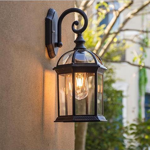 Vintage applique E27 ampoule applique luminaires noir Bronze mur LED lumières extérieur porche maison maison cour jardin éclairage ► Photo 1/6
