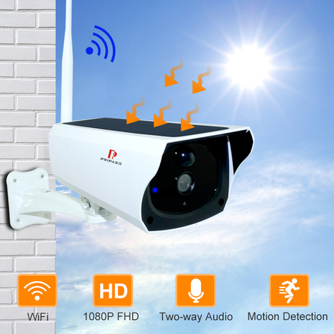 Pripaso-caméra solaire WiFi 1080P | Caméra HD sans fil, étanchéité IP67, Surveillance de sécurité extérieure, caméra IPcamera, caméra Audio bidirectionnelle ► Photo 1/6