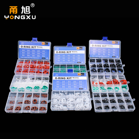 Assortiment de joints toriques, ensemble de joints d'étanchéité en Nitrile et Silicone, VMQ, NBR, FKM, avec boîte ► Photo 1/6