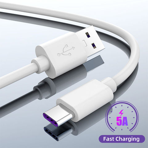 SuperCharge 5A 3A USB C chargeur Type C USB câble 0.25 0.5 1.5 2M Charge rapide 3.0 bande de Charge rapide C câble pour les téléphones Huawei ► Photo 1/6