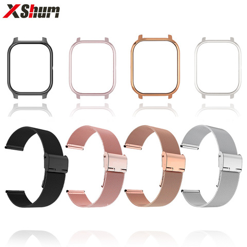 Bracelet Amazfit GTS avec étui Xiaomi Amazfit GTS 2 20mm Bracelet de protection en métal GTS2 pour accessoires de Bracelet de montre intelligente ► Photo 1/6