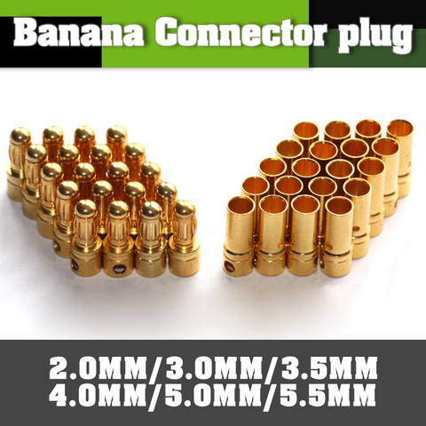 50 paires de télécommandes d'avions Drones 4 axes, 2.0/3.0/3.5/4.0/5.0 Mm, moteur de tête banane, électro-réglage et placage en cuivre ► Photo 1/5