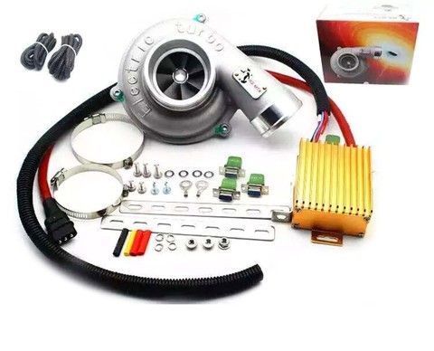 Turbo électrique Supercharg er Kit poussée moto turbocompresseur électrique filtre à Air prise pour toutes les voitures améliorer la vitesse ► Photo 1/6