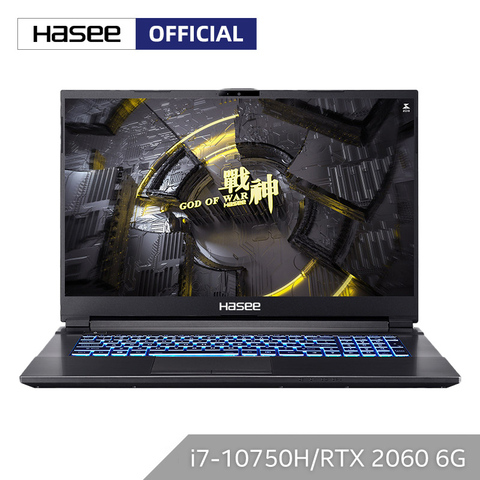 Hasee-ordinateur portable de G8-CU7NK pouces pour gamer, ordinateur portable, processeur Intel Core I7-10750H + RTX 2060, 16 go de RAM, SSD de 256 go + HDD 1T, ips144hz 17.3 NTSC ► Photo 1/5