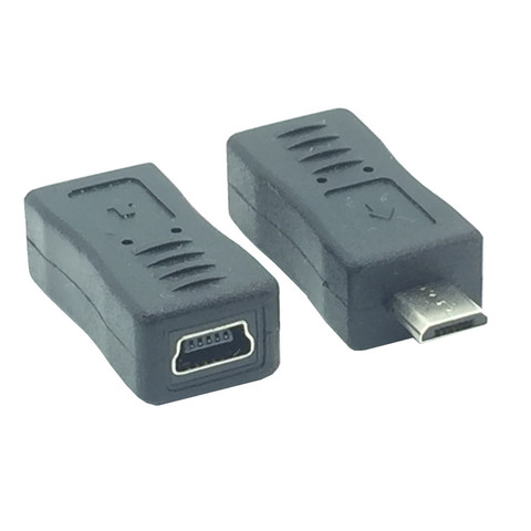Adaptateur Micro USB mâle vers Mini chargeur 5 broches femelle, connecteur de convertisseur, 2 pièces/lot ► Photo 1/1